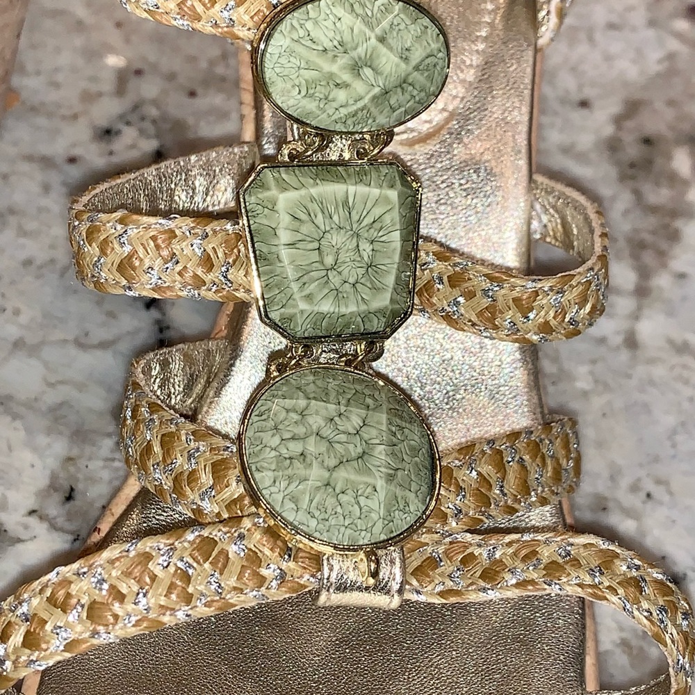 ERIC JAVIT’S Metallic Beaded Wedges - Picture 4 of 5